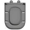 vidaXL Quick Release Toilet suitable for Seat Grey 44.5 x 35 x 3.6 cm