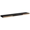 vidaXL Floating Wall Shelves 2 pcs Black 120x23.5x3.8 cm MDF