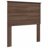 vidaXL Bed Frame with Headboard Brown Oak 90 x 200 cm Solid Pine Wood