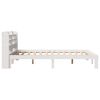 vidaXL Bed Frame with Headboard without Mattress White 140x190 cm