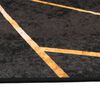 vidaXL Rug Washable Black and Gold 160x230 cm Anti Slip