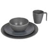 Bo-Camp 16 Piece Tableware Stone Melamine Grey