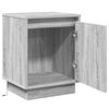 vidaXL Bedside Cabinet 2 pcs Grey 39 x 34.5 x 50 cm Engineered wood