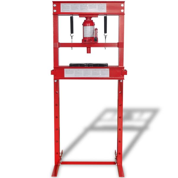 vidaXL Shop Press 20 Ton Red