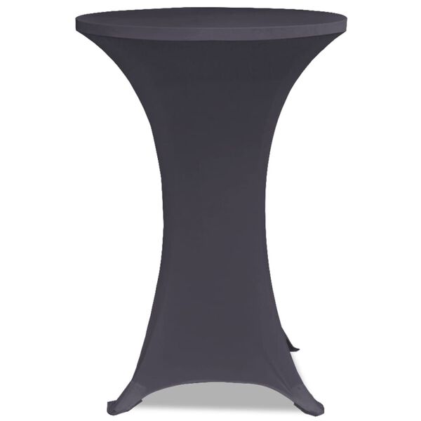 vidaXL Stretch Table Cover 2 pcs 80 cm Anthracite