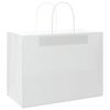 vidaXL Paper Bags 250 pcs with Handles White 32x17x25 cm