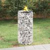 vidaXL Gabion Fire Pit Ø 50 cm Galvanised Iron