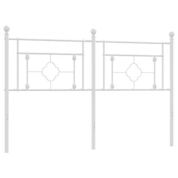 vidaXL Metal Headboard White 160 cm