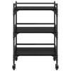 vidaXL Kitchen Trolley Black Oak 50 x 35 x 75.5 cm Engineered Wood