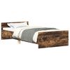 vidaXL Bed Frame without Mattress Smoked Oak 100x200 cm Engineered Wood