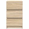 vidaXL Bedside Cabinet with 3 Drawers Sonoma Oak 39x35x65 cm