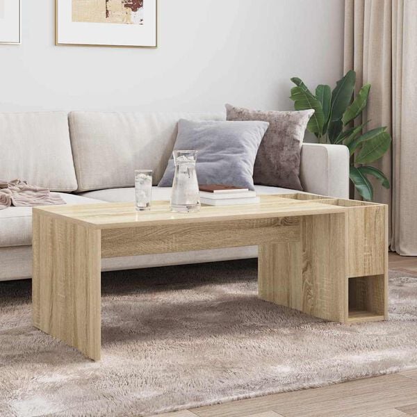 vidaXL Coffee Table Sonoma Oak 101.5 x 50 x 37 cm Engineered Wood