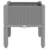 vidaXL Garden Planter with Legs Light Grey 40x40x42 cm PP