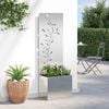 vidaXL Garden Privacy Screen Silver 50 x 32 x 150 cm Galvanised steel