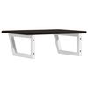 vidaXL Basin Shelf Wall Mounted Steel and Solid Wood Oak