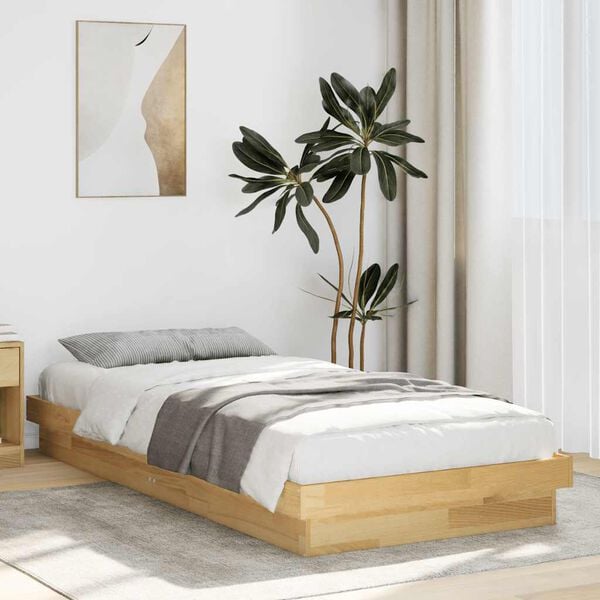 vidaXL Bed Frame Without Mattress 80x200 cm Solid Oak Wood