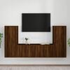 vidaXL 4 Piece TV Cabinet Set Brown Oak Engineered Wood