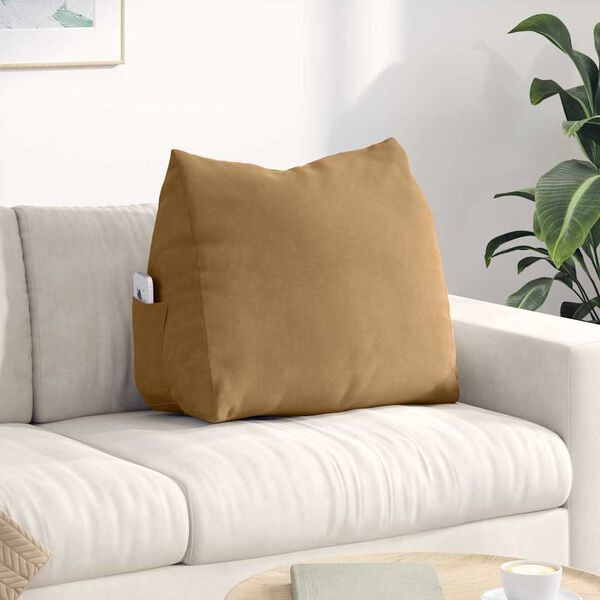 vidaXL Back Pillow Brown 60 x 20 x 50 cm Corduroy Fabric