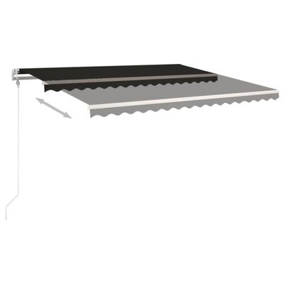 vidaXL Automatic Retractable Awning 450x350 cm Anthracite