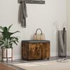 vidaXL Hall Bench with Cushion with Storage Smoked Oak 60 x 38 x 46 cm