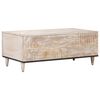 vidaXL Coffee Table White 100 x 54 x 40 cm Solid Mango Wood