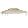 vidaXL Gazebo Cover Canopy Replacement 310 g / m&sup2; Beige 3 x 4 m