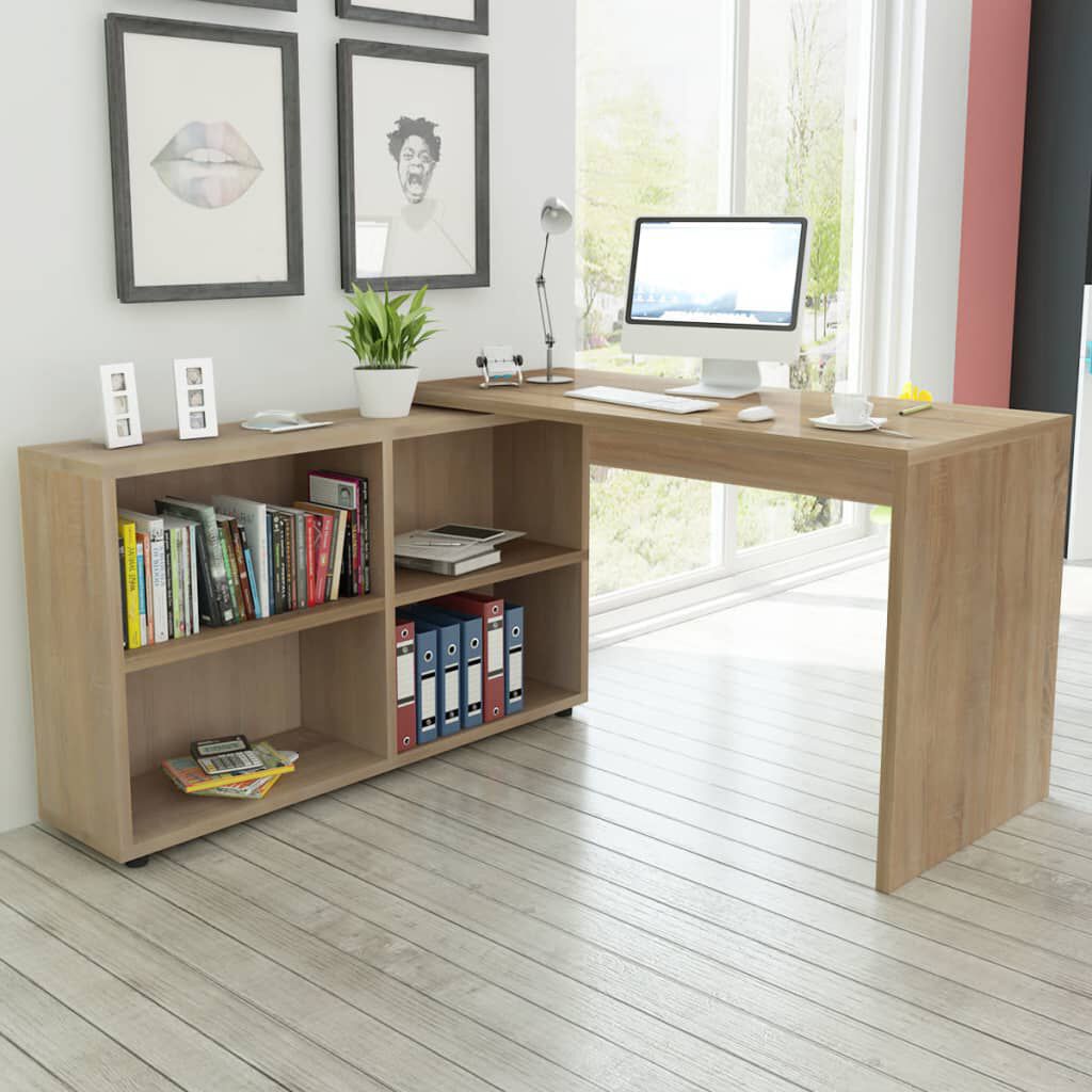 Corner desk and deals shelves