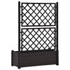 vidaXL Garden Planter with Trellis 100x43x142 cm PP Anthracite
