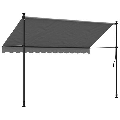 vidaXL Retractable Awning Anthracite 300x150 cm Fabric and Steel