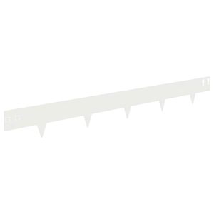 vidaXL Lawn Edging 30 pcs 100 x 12 cm Steel White