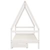 vidaXL Kids Bed Frame with Drawers White 90x200 cm Solid Wood Pine