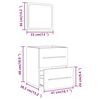vidaXL Bathroom Cabinet with Mirror Grey Sonoma 41x38.5x48 cm Engineered Wood
