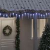 vidaXL Christmas Icicle Lights 40pcs Cold White Acrylic Remote Control