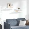 vidaXL Floating Wall Shelves 2 pcs High Gloss White 50x23x3.8 cm MDF