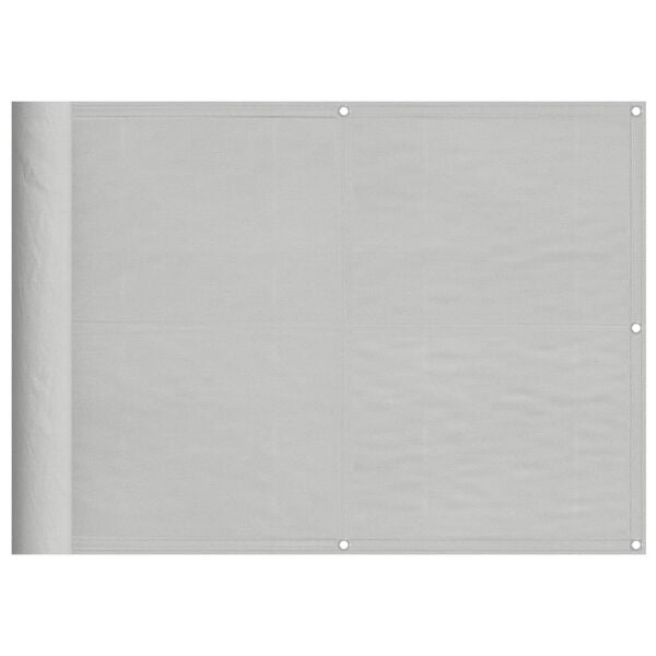 vidaXL Balcony Screen Light Grey 75x700 cm 100% Polyester Oxford