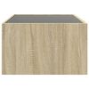 vidaXL Coffee Table with Infinity LED Sonoma Oak 90x50x30 cm