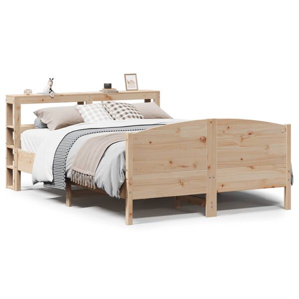 vidaXL Bed Frame without Mattress 140x190 cm Solid Wood Pine