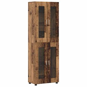 vidaXL Highboard FLORIN 60 x 35 x 182 cm Old Wood Engineered Wood