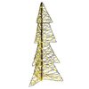 vidaXL Christmas Tree 160 LEDs Warm White 150 cm Rattan