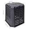vidaXL Garden Composter Black 68.9x68.9x83.9 cm 360 L