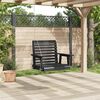 vidaXL Garden Swing Chair with Metal Chains Black Solid Wood Fir
