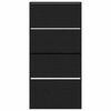 vidaXL Shoe Cabinet Black Oak 80 x 21 x 163.5 cm Engineered Wood