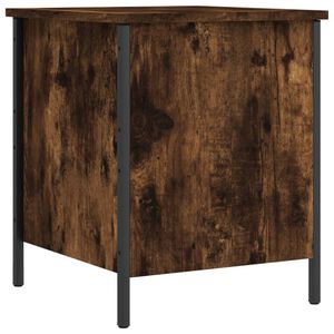 vidaXL Storage Bench Smoked Oak 40x42.5x50 cm Engineered Wood