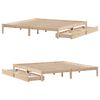 vidaXL Bed Frame without Mattress 180x200 cm Super King Solid Wood Pine