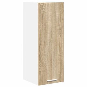 vidaXL Hanging Cabinet with Door Sonoma Oak and White 30 x 31 x 80 cm