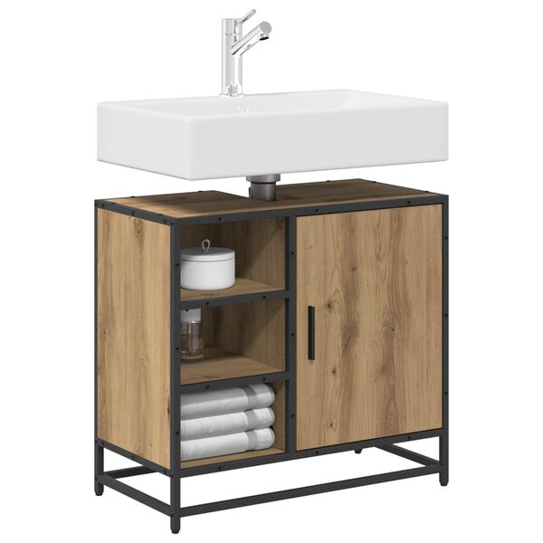 vidaXL Bathroom Cabinet Artisan Oak 65 x 33 x 60 cm Engineered Wood