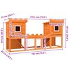 vidaXL Outdoor Large Rabbit Hutch House Pet Cage Double House