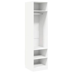 vidaXL Wardrobe | White | Engineered Wood | Compact | Wardrobe | Rectangular