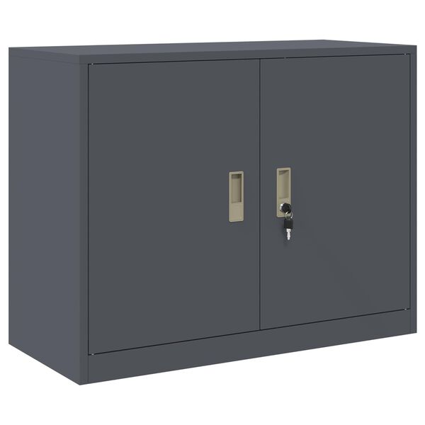 vidaXL Storage Cabinet Anthracite 90 x 40 x 70 cm Steel