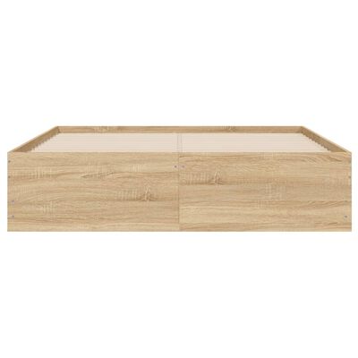 vidaXL Bed Frame with Drawers Sonoma Oak 120x190 cm Small Double Engineered Wood